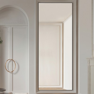 Dovelina Modern Rectangular Aluminium Fine Edge Black Hanging Mirror Decorative Wall Mirror