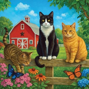 Springbok Farm Cats 500pc Jigsaw Puzzle : Target