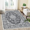 Bohemian Washable Runner Rug, Kitchen Rug, Vintage Floral Print, Non-Slip Backing, Low-Pile Polyester for Bathroom Hallway Entryway - 3 of 4