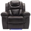 NicBex Recliner Chair Manual Luxury Recliner with LED Light Strip Comfy Chair Living Room Chair for Living Room, Bedroom - 2 of 4