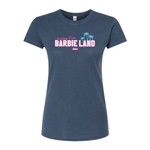 Women's - Barbie - Greetings from Barbie Land Fitted Graphic T-Shirt - 1 of 2