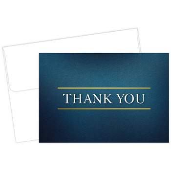 Thank You 20-Pack Gold Foil Watercolor Cards with Envelopes 3-3/4” x 5”