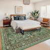 Acekool Washable Area Rug 2x6 Ultra Soft Botanical Floral Throw Carpet, Stain Resistant Non-Slip Indoor Rug for Living Room Bedroom - 2 of 4