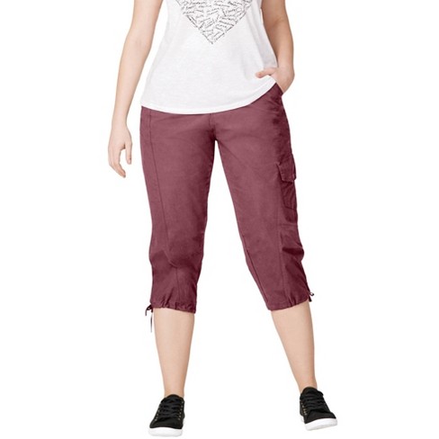 Ellos Women's Plus Size Stretch Cargo Capris By Ellos®, 20 - White : Target