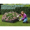 Syemin Planters Metal Rectangular Raised Garden Bed Anti-Rust Coating for Flowers Vegetables Herbs Outdoor Use, Black, 47.24"*47.24"*11.81" - 2 of 4