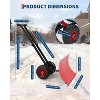 Snow Shovel with Wheels, 5-Position Angled Blade & Rubber Wheels, Heavy-Duty Back Saver Steel Snow Plow , Double Rod, 29" W X 16.5" H - 4 of 4