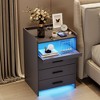 Vlsrka 3 Drawer Nightstand With Light - 2 of 4