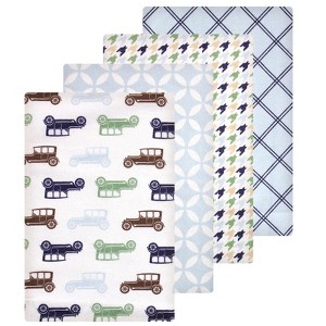 Luvable Friends Little Treasure Flannel Receiving Blankets 4pk - 1 of 1
