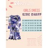 24seven Comfort Apparel Girls Blue Paisley Long Sleeve Loose Fit Knee Length Tunic Pocket Dress - 4 of 4