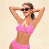 Women's Vibrant Strappy Bikini Tops with Contrast Trim - Cupshe - 2 of 4