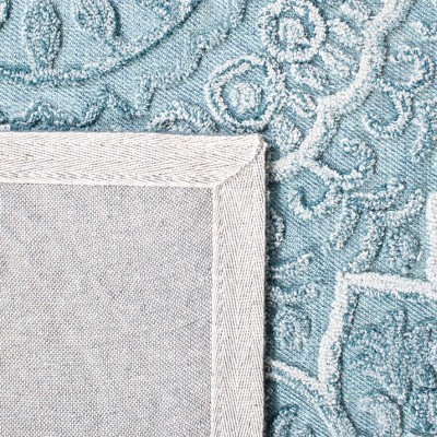 Trace TRC601 Hand Tufted Area Rug - Turquoise/Green - 6'x6' - Safavieh.