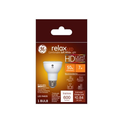 General Electric Ca Relax LED Light Bulb SW Par20 Dimming Long Life