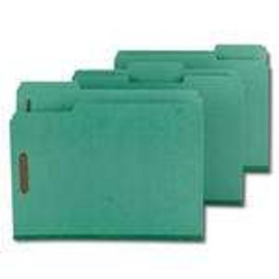 Pressboard File Folder with SafeSHIELD∆ Fasteners, 2 Fasteners, 1/3-Cut Tab, 2" Expansion, Legal Size, 25 per Box
