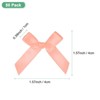 Unique Bargains Polyester Mini Ribbon Bows Craft Satin Ribbon Bow 1.6x1.6 Inch 50 Pcs - 3 of 4