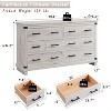 SinCiDo Farmhouse 7 Drawer Dresser, 54" Wide Wood Bedroom Furniture w/ Natural Texture & Metal Handles for Living Room, Hallway - 2 of 4