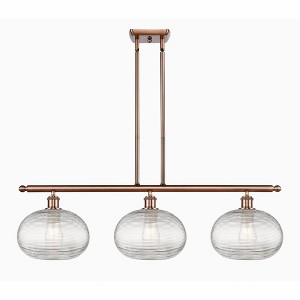Ithaca - 3 Light Stem Hung Island In Industrial Style-10 Inches Tall and 36.5 Inches Wide - 1 of 1