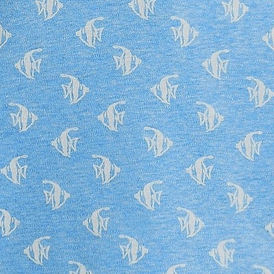 crisp blue heather fish print