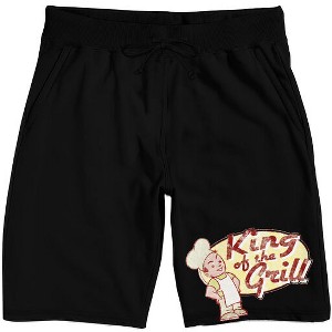 King of the Grill BBQ Men's Black Sleep Pajama Shorts - 1 of 4