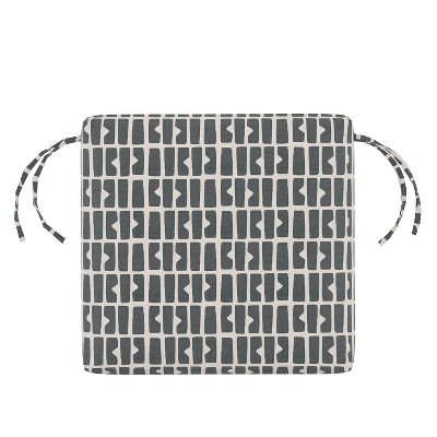 18" x 18" Outdoor Seat Cushion Block Panel Steel - Skyline Furniture: Handmade, Removable Cover, Zipper Closure