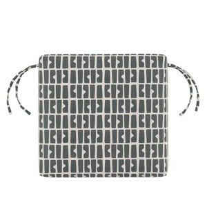 18" x 18" Outdoor Seat Cushion Block Panel Steel - Skyline Furniture: Handmade, Removable Cover, Zipper Closure - 1 of 4