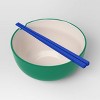 37 fl oz Solid Noodle Bowl with Chopstick Green - Room Essentials™ - 4 of 4
