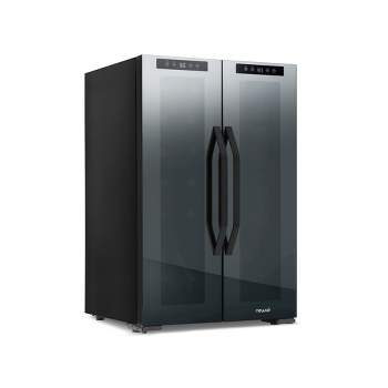 Newair Shadow Series Wine Cooler Refrigerator 12 Bottle & 39 Can Dual Temperature Zones