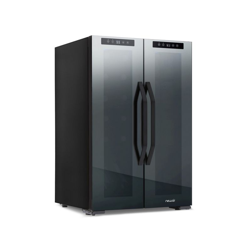 Newair Shadow Series Wine Cooler Refrigerator 12 Bottle & 39 Can Dual Temperature Zones, 1 of 15