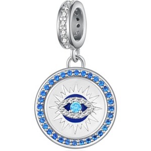 925 Sterling Silver Evil Eye and Hamsa Charm Set, Protective Luck Jewelry Gift for Women - 1 of 4