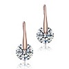 Guili Sterling Silver Clear Cubic Zirconia Earrings in Silver, 14K Gold, or Rose Gold Plating for a Dazzling, Elegant, and Timeless Sparkling Look - 3 of 4