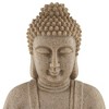 John Timberland Sitting Buddha Zen Outdoor Water Fountain with LED Light 22" for Yard Garden Patio Home Deck Porch Exterior Balcony Meditation - 3 of 4