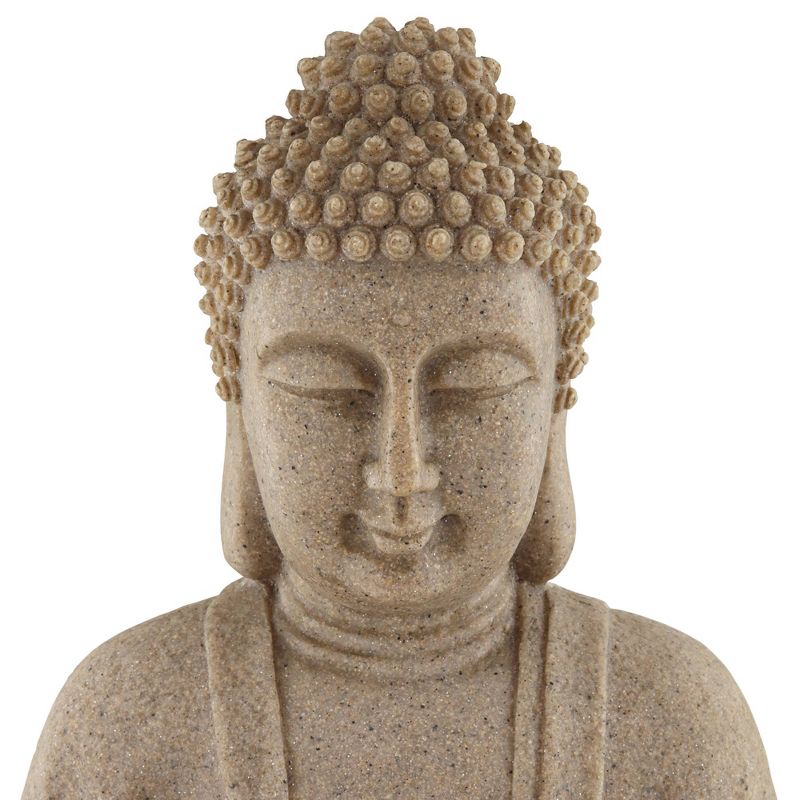John Timberland Sitting Buddha Zen Outdoor Water Fountain with LED Light 22" for Yard Garden Patio Home Deck Porch Exterior Balcony Meditation, 4 of 12