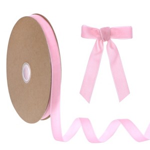 Unique Bargains Velvet Single Side Christmas Vintage Ribbon 1 Pc - 1 of 4