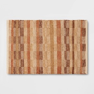 2'x3' Handwoven Accent Rug Brown - Threshold™: Rectangle, Low Pile, Indoor, Cotton & Jute, Entryway Rug - 1 of 4