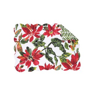 C&F Home Poinsettia Berries Placemat Set of 6 - 1 of 4