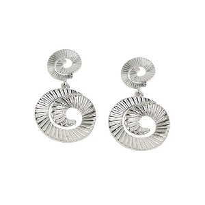 SOHI Women's Silver Swirl Drop Earrings - 1 of 3