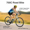YONWAY 700C Drop-Bar Road Bike, Aluminium Alloy 7 Speeds Road Bicycle, 700x28c Tires, Disc Brakes Racing Bikes for Men Women Adult - 4 of 4