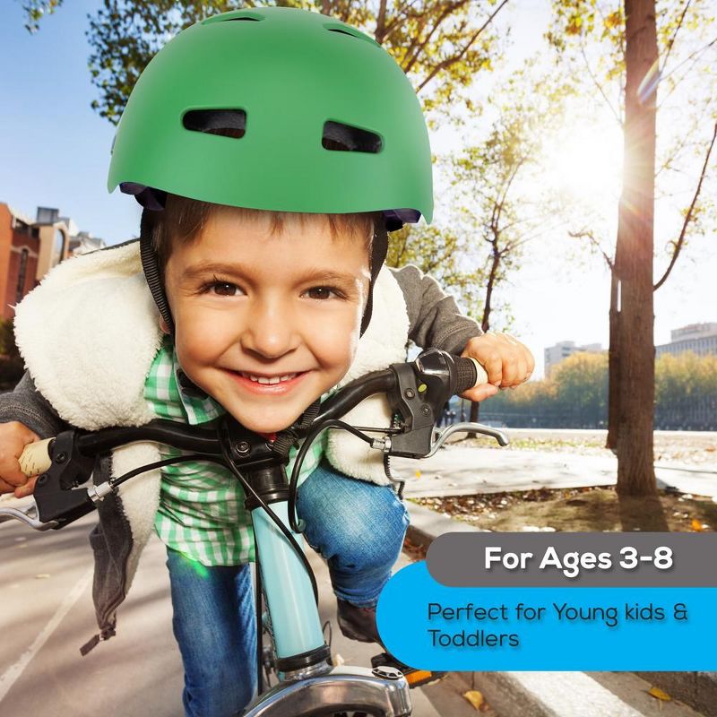 Hurtle Adjustable Sports Safety Helmet - Includes Travel Bag (Green), 5 of 10