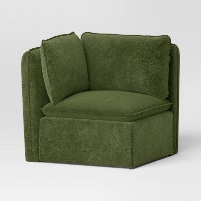 Haven Modular French Seam Corner Sofa Dark Green Velvet - Threshold ...