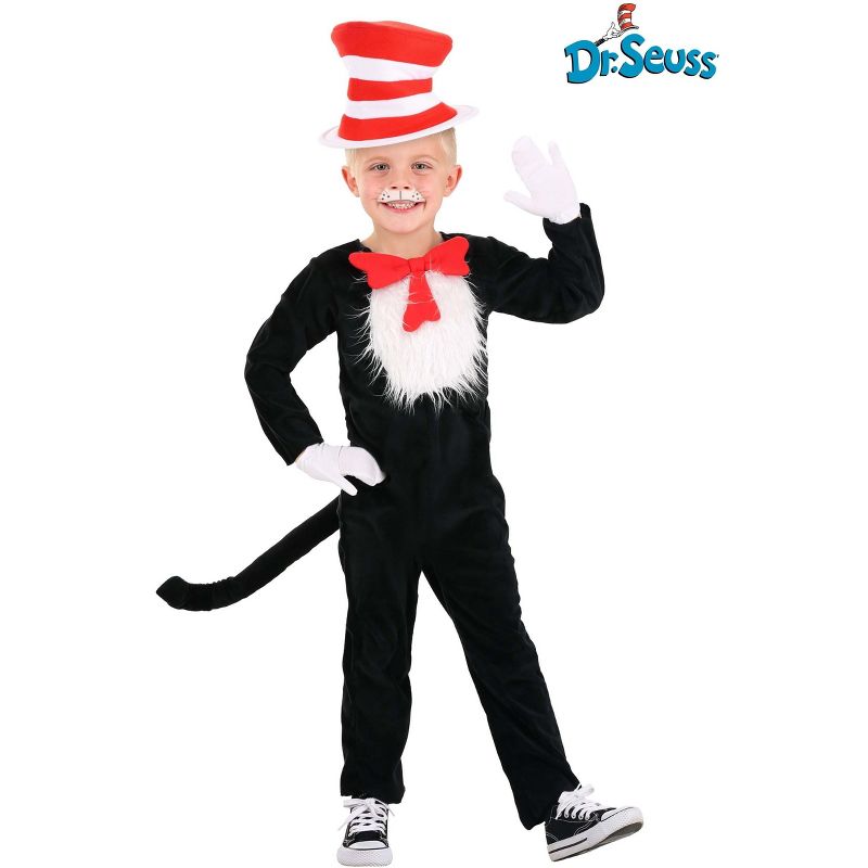 HalloweenCostumes.com Dr. Seuss The Cat in the Hat Deluxe Costume for Toddlers., 4 of 9