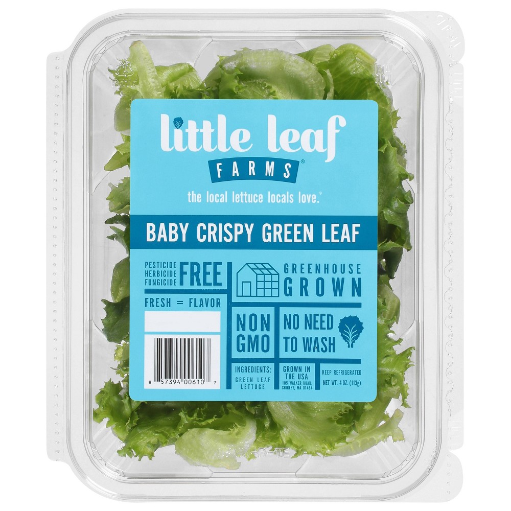 Fresh Little Leaf Farms Baby Crispy Green Leaf Lettuce - 4oz