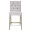 WestinTrends 24" Linen Fabric Tufted Counter Stool - 3 of 4