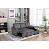 77'' Reversible Storage L-Shaped Sectional Sofas with Pull-Out Bed, Skin-Feeling Velvet Fabric, and Storage Chaise - 4 of 4