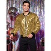 Lars Amadeus Men's Metallic Zip Up Disco Party Shiny Varsity Bomber Jacket - 3 of 4