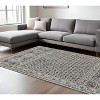 HomeRoots 7' X 10' Gray and Ivory Abstract Area Rug - 2 of 3