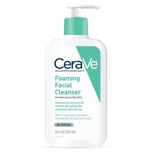 CeraVe Foaming Facial Cleanser For Normal To Oily Skin - 8 Fl Oz : Target