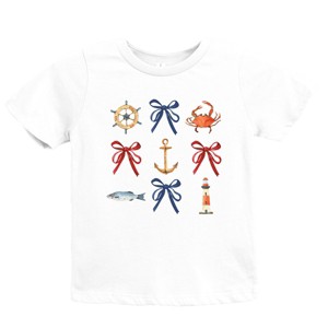 The Juniper Shop Coquette Nautical Collage Youth Short Sleeve Tee - 1 of 4