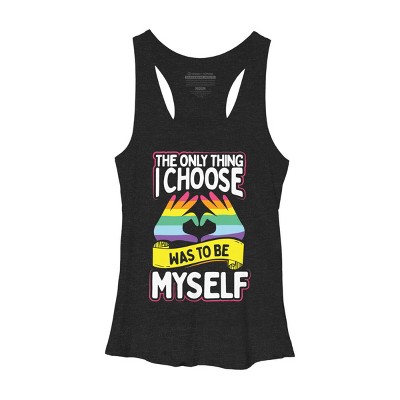 Adult Design By Humans Pride Month The Only Thing I Chose Was To Be Myself By Avocato Racerback Tank Top