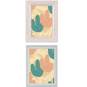 REGALWOVEN Gallery Wall Mounting or Tabletop Display Distressed Wood Grain Photo Frame 2 Pcs - 1 of 4