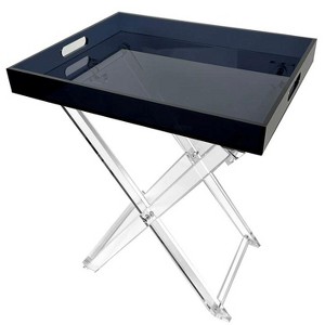 Designstyles Acrylic Folding Table, Smoke Tray with Clear, Luxurious Home Decor Essential for Versatile and Space-Saving Solutions - 1 of 4