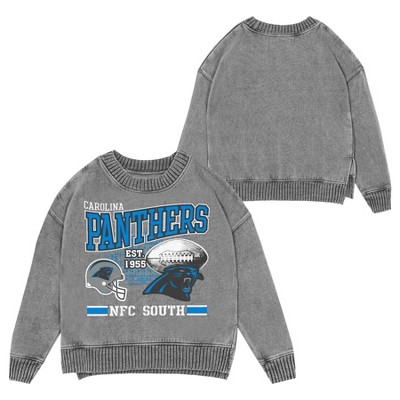 NFL Carolina Panthers Women's Long Sleeve Fashion Fleece Sweatshirt